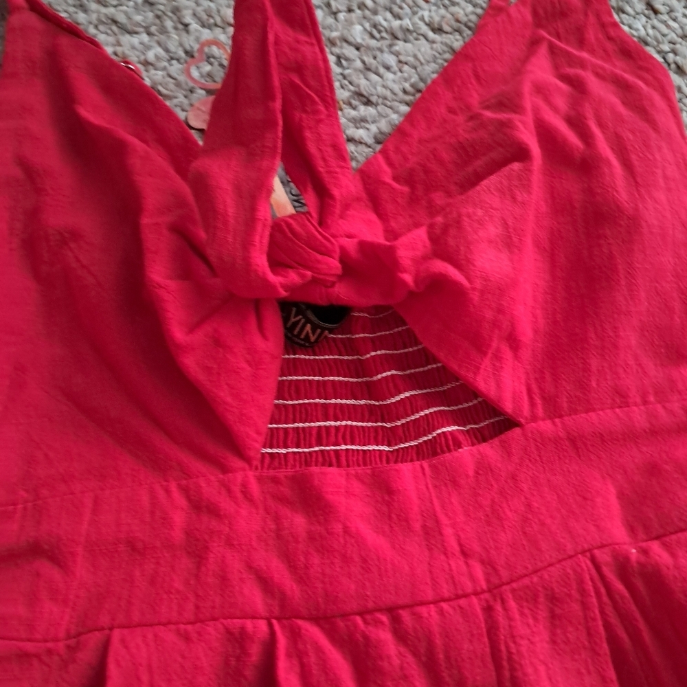 ***** Adjustable Spaghetti Strap RED DRESS ***** - Picture 6 of 9
